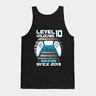 ten 10th Birthday 10 Year Old 2013 Gamer 10yr BDay Son Boys Tank Top